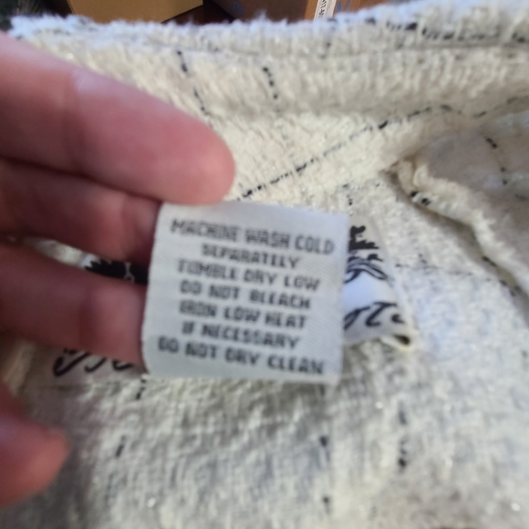 BB Dakota Ivory Textured Dress Size Large - Picture 8 of 9